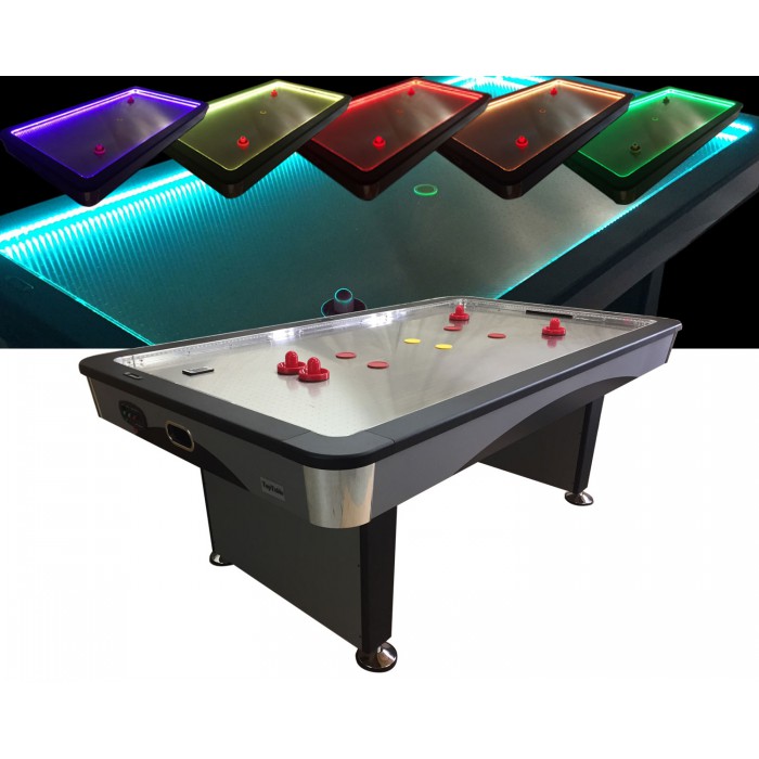Charlsten Airhockey Tisch mit Multi LED Effekten 7ft