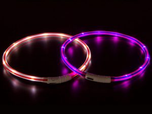 Karlie Visio Light LED-Leuchtschlauch mit USB - Gestreift - rot-weiß