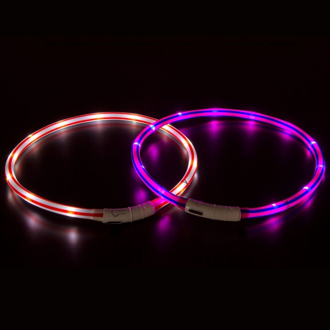 Karlie Visio Light LED-Leuchtschlauch mit USB - Gestreift - violett-pink – Bild 4