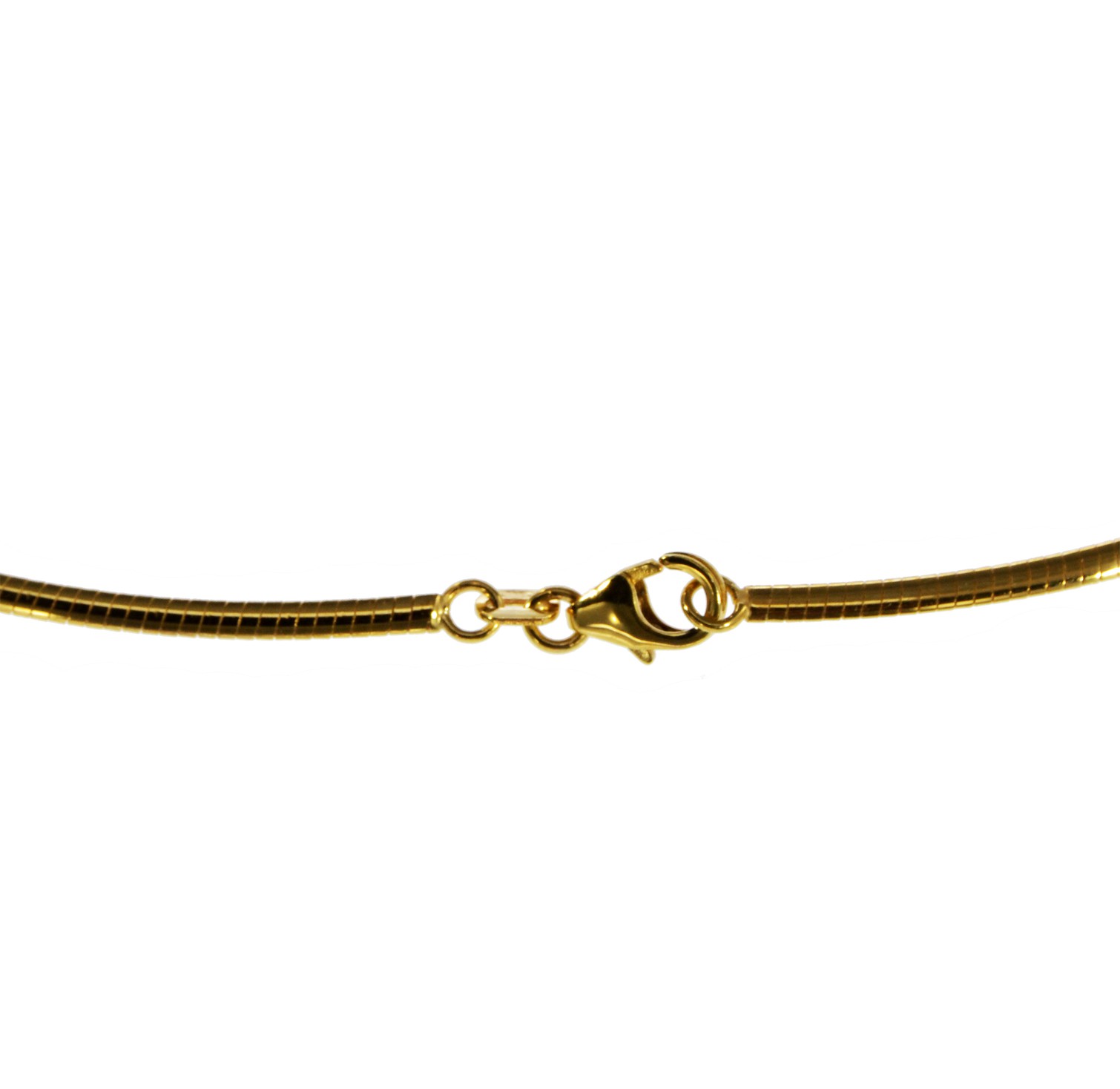 Halsreif Omega 1mm - 45cm - 333 Gelbgold Kette – Bild 3