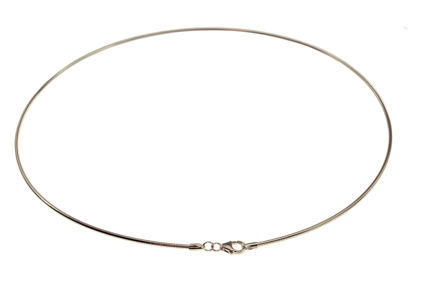 Halsreif Omega 1,2mm - 42cm - 333 Weißgold