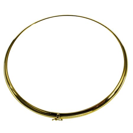 Halsreif Omega 6mm flach - 45cm 585 Gelbgold