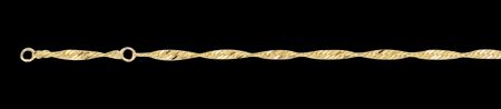Fusskettchen - Singapurkette- 25cm - 333 Gelbgold – Bild 2
