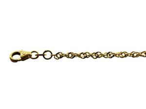 Fusskettchen - Singapurkette- 25cm - 585 Gelbgold