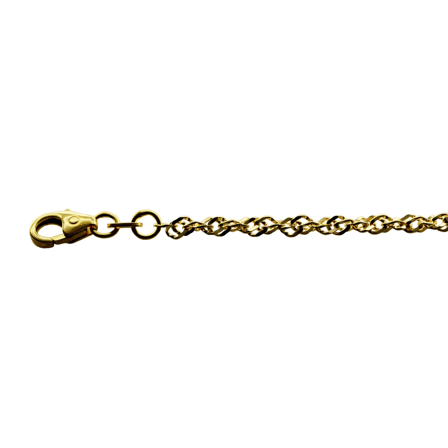 Fusskettchen - Singapurkette- 25cm - 585 Gelbgold – Bild 3