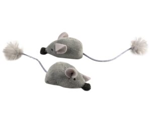 Duvoplus Cat Toy Cushy Mäuse grau - 2 Stück