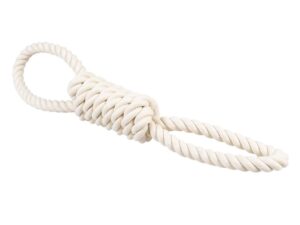 Duvoplus ECO Baumwoll-Tau mit 2 Schlaufen - weiß - 45cm / 328g