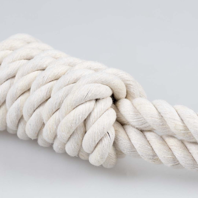 Duvoplus ECO Baumwoll-Tau mit 2 Schlaufen - weiß - 45cm / 328g – Bild 6