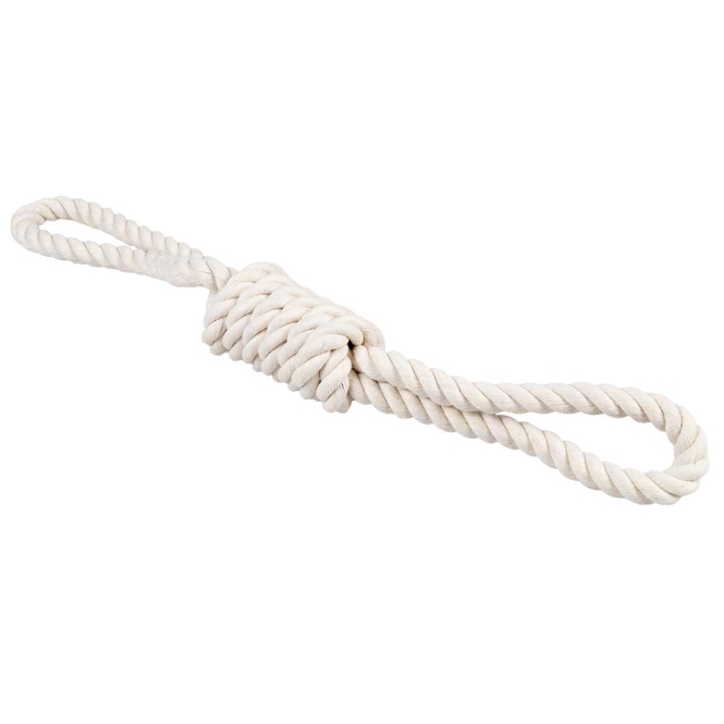 Duvoplus ECO Baumwoll-Tau mit 2 Schlaufen - weiß - 45cm / 328g – Bild 3