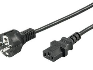 Netzkabel Schutzkontakt-Stecker IEC 320-C13 Buchse 150cm schwarz