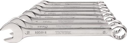 Ringmaulschlüsselsatz 12-tlg.SW 6-22mm Form A CV-Stahl TECWERK