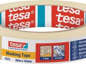 Kreppband 4323 leicht gekreppt hellbeige L.50m B.19mm Rl.TESA - VPE: 16