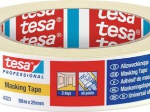 Kreppband 4323 leicht gekreppt hellbeige L.50m B.25mm Rl.TESA - VPE: 12