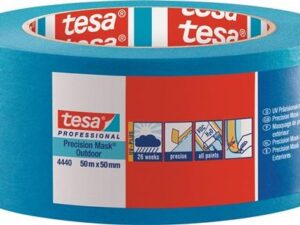 Präzisionskrepp 4440 Außen UV PLUS glatt blau L.50m B.50mm Rl.TESA - VPE: 3