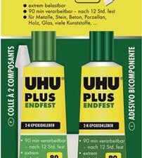 2K-Epoxidharzklebstoff PLUS ENDFEST 33g gelblich Tube UHU