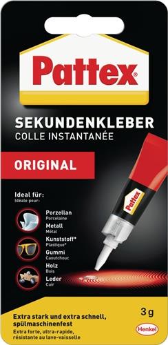 Sekundenkleber flüssig 3g farblos Tube PATTEX