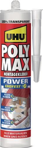 Kleb-/Dichtstoff POLY MAX POWER glasklar 300g Kartusche UHU