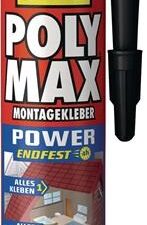 Kleb-/Dichtstoff POLY MAX POWER schwarz 425g Kartusche UHU