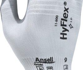 Handschuhe HyFlex 11-800 Gr.10 weiß/grau EN 388 PSA II Nyl.m.Nitrilschaum ANSELL - VPE: 12