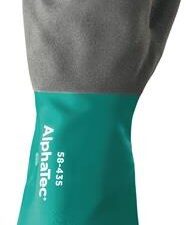 Chemiehandschuh AlphaTec 58-435 Gr.10 grün/grau EN 388,EN 374,EN 1149 Kat.III - VPE: 12
