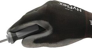 Handschuhe HyFlex 11-601 Gr.7 schwarz/grau EN 388 PSA II Nyl.m.PU ANSELL - VPE: 12