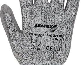 Schnittschutzhandschuhe Gr.11 grau/grau EN 388 PSA II HDPE m.PU 10 PA ASATEX - VPE: 10