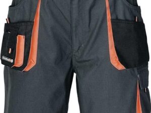Shorts Gr.50 dunkelgrau/schwarz/orange 270g/m2 65%PES/35%CO 8Taschen