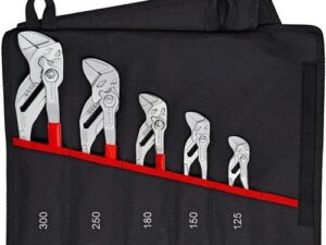 Zangenschlüsselset Inh.5-tlg.verchr.Rolltasche KNIPEX