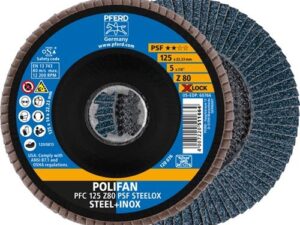 Fächerscheibe X-LOCK PSF Z STEELOX Ø 125 mm Körnung 80 konisch INOX Zirkonkorund Z PFERD - VPE: 10