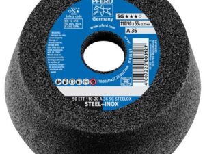 Schleiftopf ETT SG STEELOX 110/55mm INOX u.STA 36 Bohr.22,23mm PFERD