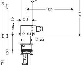HG Einhebel-Spültischmischer 200 FOCUS DN 15, mit Geräteabsperrventil chrom