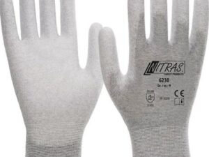 Handschuhe 6230 Gr.8 grau/weiß EN 388,EN 16350 PSA II 12 NITRAS - VPE: 12