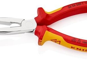 Flachrundzange L.200mm Form 2 40Grad gew.VDE Mehrkomp.-Hüllen KNIPEX