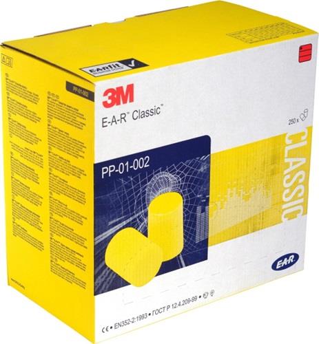 Gehörschutzstöpsel SNR 28 dB 250 Paar/Packung,Kissenpackung 3M