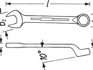 Ringmaulschlüssel 603 SW 15mm L.180mm Form B Spezialstahl HAZET