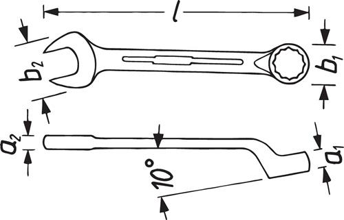 Ringmaulschlüssel 603 SW 15mm L.180mm Form B Spezialstahl HAZET