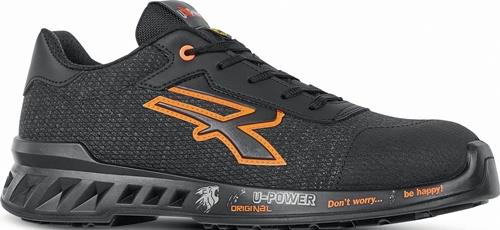 Sicherheitsschuh BRUCE Größe 43 schwarz/orange Schuhweite 11 S1P SRC ESD EN ISO 20345 Nylon U.POWER