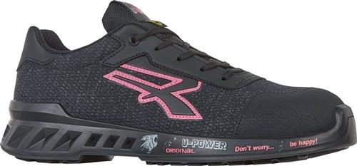 Damensicherheitsschuh MICHELLE Größe 40 schwarz/rosa S1P SRC ESD EN ISO 20345 Nylon U.POWER