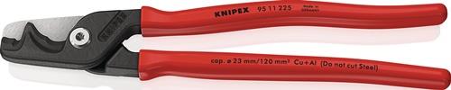 Kabelschere StepCut XL L.225mm Kopf brün.Ku.-Überzug KNIPEX