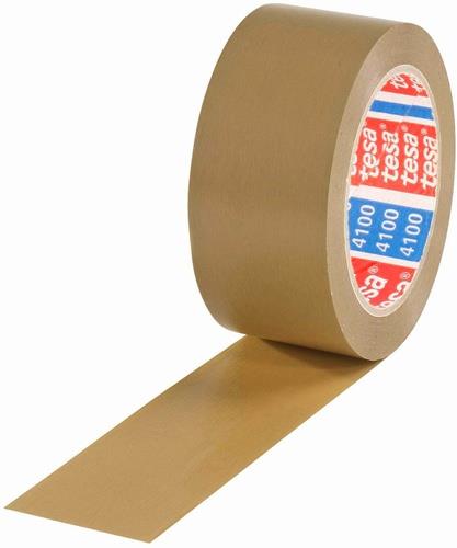 Klebeband tesa 4100 Breite 50mm Länge 66m S.65µ PVC braun leise geprägt TESA - VPE: 36