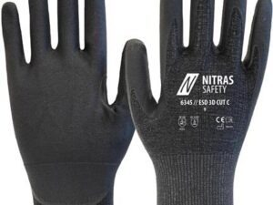 Schnittschutzhandschuhe ESD 3D CUT C Gr.10 anthrazit/schwarz EN 388 PSA II - VPE: 10