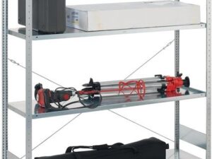 Großfachsteckregal H2000xB1700xT400mm Grundregal verz.silber 4 Stahlböden