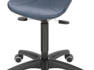 Drehhocker m.Rollen PU-Schaum blau Sitz-H.520-710mm