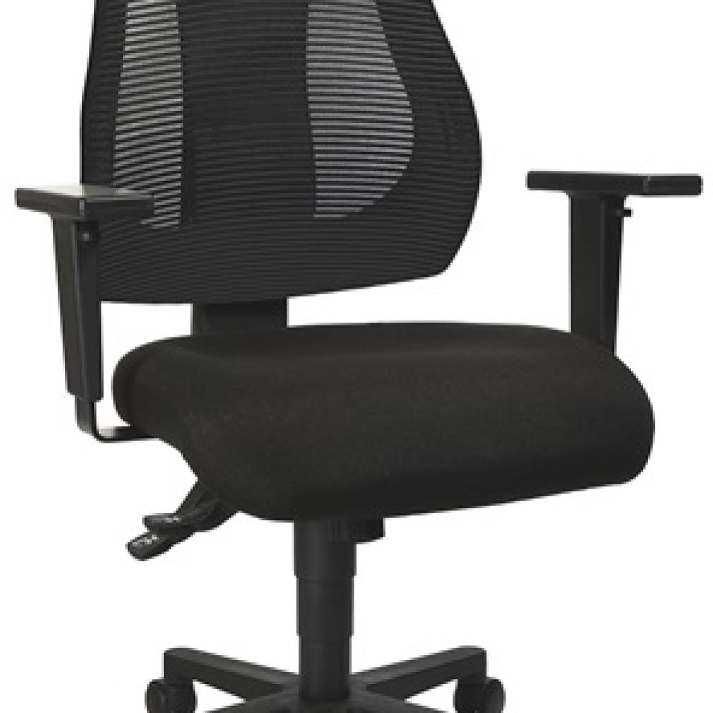 Bürodrehstuhl m.Synchrontechnik schwarz/schwarz 420-530mm o.Armlehnen TOPSTAR
