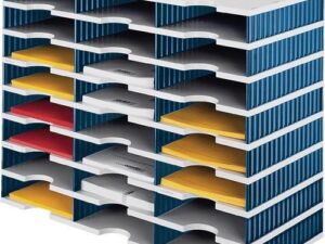 Sortierablage Trio 15 Fächer H363xB723xT331mm Polystyrol grau/blau STYRO