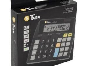 TWEN Tischrechner J-1200 12Zeichen Solar/Batterie