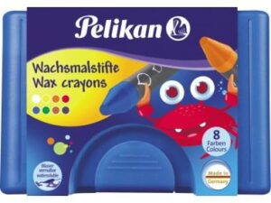 Wachsmalstift Pelikan 1,2 x 7,9 cm (D. x L) farbig sortiert 8 St./Pack. PELIKAN