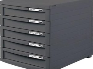 HAN Schubladenbox CONTUR 1505-191 DIN A4/B4/C4 5Schübe geschl dgr/dgr