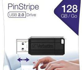Verbatim USB Stick Pin Stripe 49071 128GB schwarz