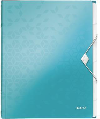 Leitz Ordnungsmappe WOW 46330051 DIN A4 6Fächer PP eisblau